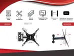 Soporte de pared para TV 14 a 55 pulgadas brazo movil