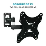 Soporte TV Pared Brazo Móvil Simple Largo 14 a 42 Pulgadas VESA 200x200 25kg Global