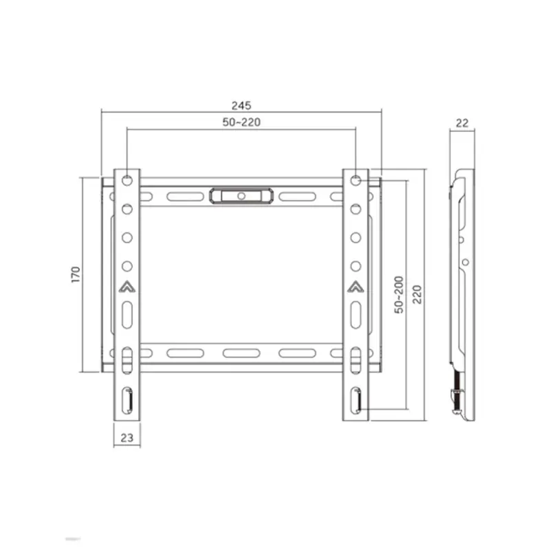 Soporte para Tv Fijo Onebox OB F24 13” a 43” Negro