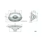 Combo Pioneer Estereo 235 + Parlantes 6x9 6930