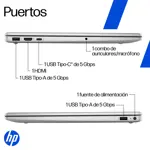 Notebook Hp 15-fd0331l Intel Core 3 8gb Ram 512gb M2 Win 11 Plateado