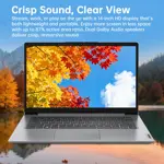 Ordenador portátil Lenovo IdeaPad 1i, 14 pulgadas, Intel Celeron, 4 GB, 256 GB, SSD