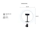 Aro de Luz Gadnic con Soporte para 3 Dispositivos