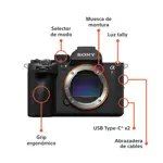 Cámara Digital Mirrorless Sony Full Frame ILCE-7RM6 A7RVI (Solo body)
