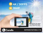 Camara Deportiva Carrello 4k Hd 30fps Sumergible 30m Wifi