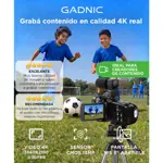 Cámara Filmadora 4K Gadnic Con Micrófono Y Estabilizador Pantalla Abatible IPS 3"
