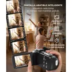 Cámara Filmadora 4K Gadnic Con Micrófono Y Estabilizador Pantalla Abatible IPS 3"