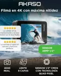 Camara De Accion AKASO Brave 8 4K60 48MP Deportiva Sumergible