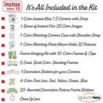 Cámara instantánea Fujifilm Instax Mini 12 con funda y 20 películas