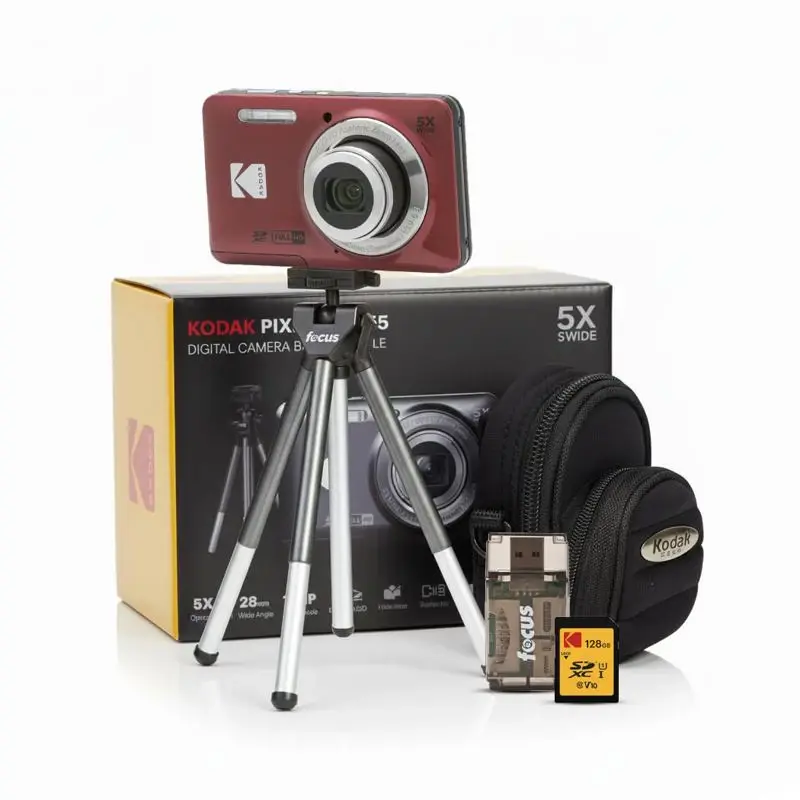 Cámara digital Kodak PIXPRO FZ55 128 GB Kit de tarjeta SD