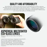 Binoculares Nikon ACULON A211, paquete de lentes multicapa de 10 x 50