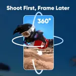 Cámara de acción 360 Insta360 X3 impermeable con kit de motocicleta