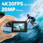 Cámara de Acción AKASO EK7000 4K30FPS 20MP WiFi Sumergible