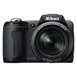 Cámara digital Nikon COOLPIX L110 de 12,1 MP con zoom de 15 aumentos, color negro