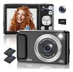 Cámara Digital 4k 48 Mp Con Zoom 16x Y Sd 32 Gb Negro