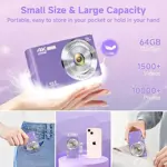 Camara Digital Smartklik Dc06 Fhd 4k 44mp Tarjeta Sd 64gb Purple