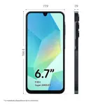 Celular A16 SM-A165M - 6.5" Super AMOLED, 4/128GB, 50MP, 5000mAh, Negro