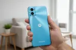 Celular MOTO E22 - 6.5" 4/64GB, 16MP, 90Hz, Huella Digital, Azul