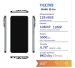 Tecno Spark 30 Pro 128 + 8gb Obsidian Edge