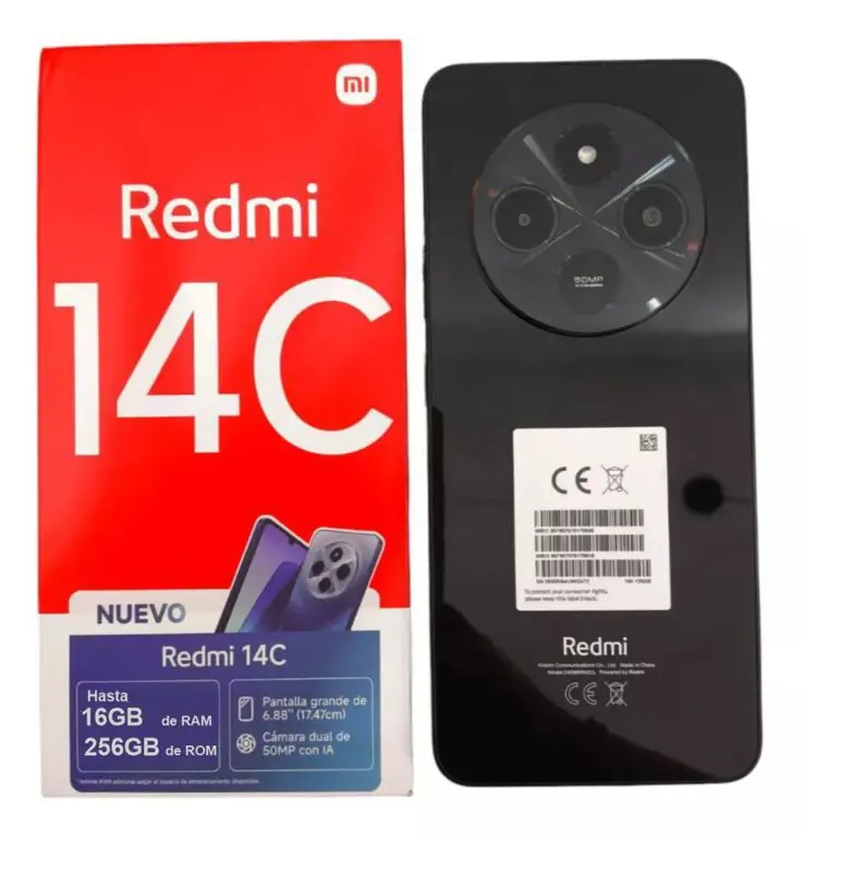 スマートフォン本体 Redmi 14C 8GB RAM 256GB up to 16GB RAM CELULAR REDMI 14C 256GB 8GB RAM(16GB Xiaomi | Megatone