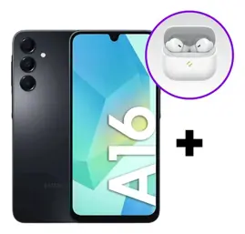 Combo Celular A16 128/4Gb Black + ...