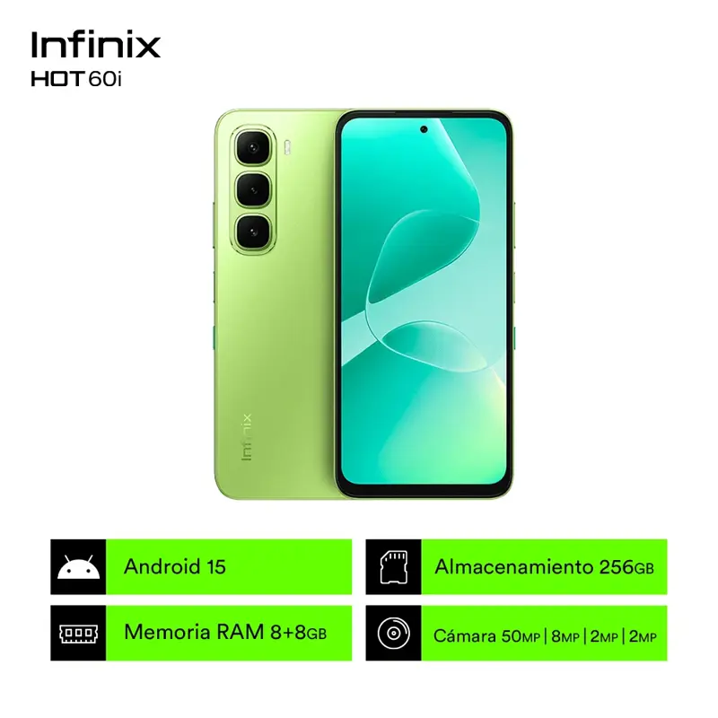 Celular Infinix Hot 60i 256GB Verde
