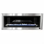 Chimenea moderna Calden Paris TB colgar 120 cm Acero Inoxidable con Termostato Smart