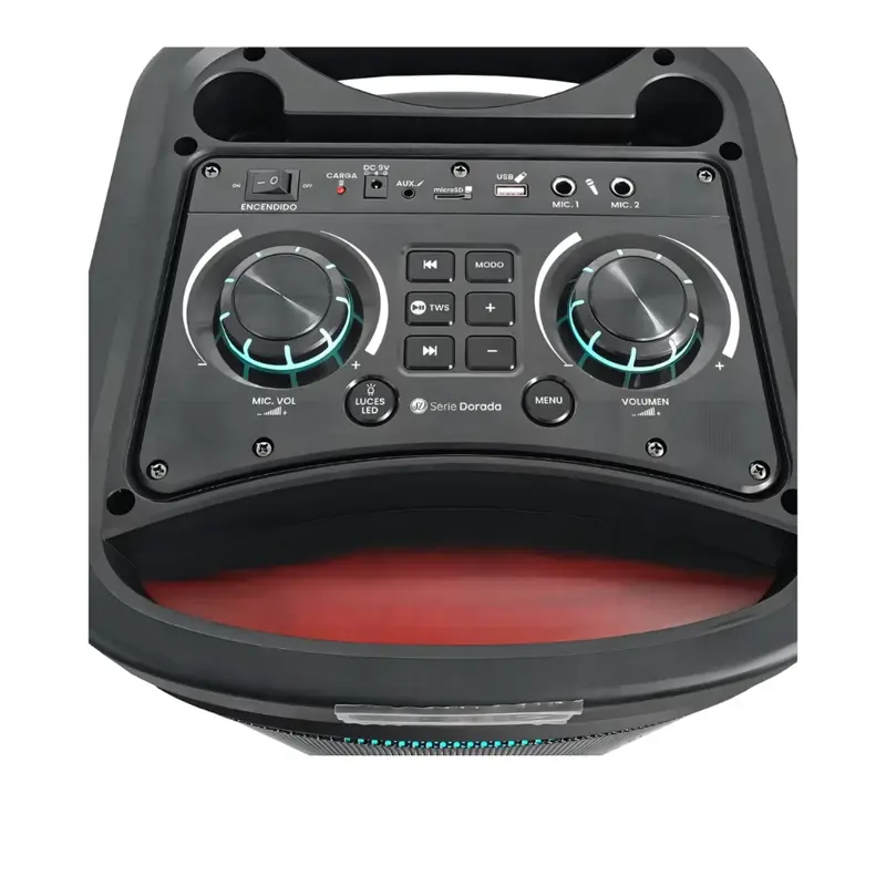 parlante portatil sd 210 inalambrico serie dorada