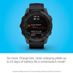 Reloj inteligente Garmin fenix 7 Sapphire Solar Black DLC Titanio