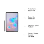 Samsung Galaxy Tab S6 10.5" 256GB Tablet WiFi Gris