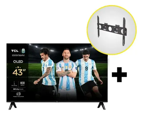 Combo Tv Tcl 43 S5k Qled Google Tv + Soporte Nakan