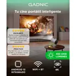 Proyector Inalambrico Gadnic 4K Android TV Enfoque Y Keystone Automatico