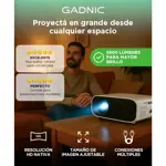 Proyector Portátil Gadnic 1080P Full HD 5500 Lúmenes HDMI