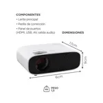 Proyector Portátil Gadnic 1080P Full HD 5500 Lúmenes HDMI