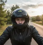 Casco Sonic Htso22 - Talle M, Visor de Policarbonato, Negro