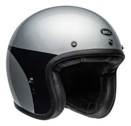 Casco  Custom 500 Brillante Plata/N...