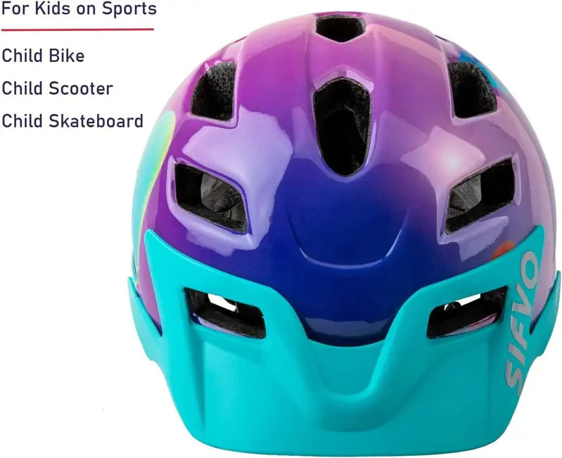 Casco Bicicleta Niños SIFVO Ajustable Ligero Visor 50 57cm