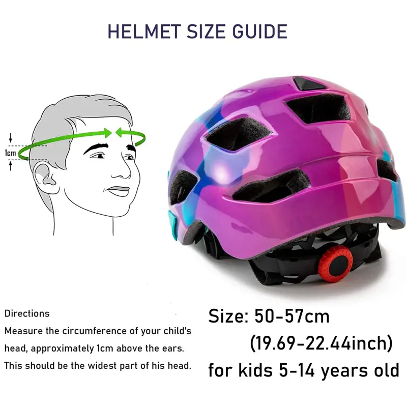 Casco Bicicleta Niños SIFVO Ajustable Ligero Visor 50 57cm