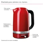 Pava de KITCHENAID con Reg de Temperatura 1.7L Empire Red LKEK1701RER