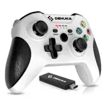 Joystick Blanco Control Pc Gamer Inalambrico Usb Inalambrico Dehuka