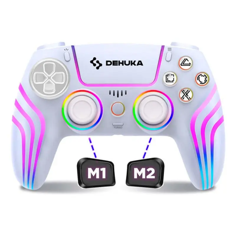 Joystick Inalámbrico Bluetooth Compatible Ps5 Slim Pro Y Pc Gamer Doble Vibración Dehuka