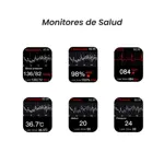 Smartwatch GR27 PRO - 1.9" IPS, IP68, Oxímetro, Frecuencia Cardíaca, Negro
