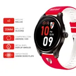Smartwatch X-View River Plate AMOLED cuerpo metálico con 2 mallas