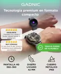 SmartWatch Gadnic Watch 8 Mini Presion Arterial NFC IP68 GPS Llamadas