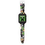Reloj inteligente Accutime Minecraft Kids, gris, con cámara para selfies y juego