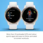 Reloj inteligente GPS Garmin Venu 2S reacondicionado en oro rosa - blanco