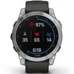 Smartwatch Garmin Fenix 7 Paquete con Banda Plateada y Grafito