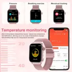 Reloj Inteligente Mujer con ECG y Seguimiento de Salud Health monitoring