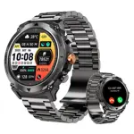 Smartwatch JD Everest Negro Malla Metalica + Malla adicional de Silicona Negra 