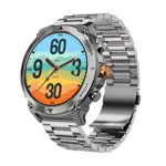 Smartwatch JD Everest Plateado Pantalla 1.43" Malla Metalica + Malla adicional Silicona Negra